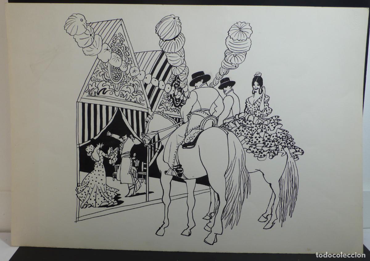 Arte: DIBUJO ORIGINAL A TINTA - Foto 1