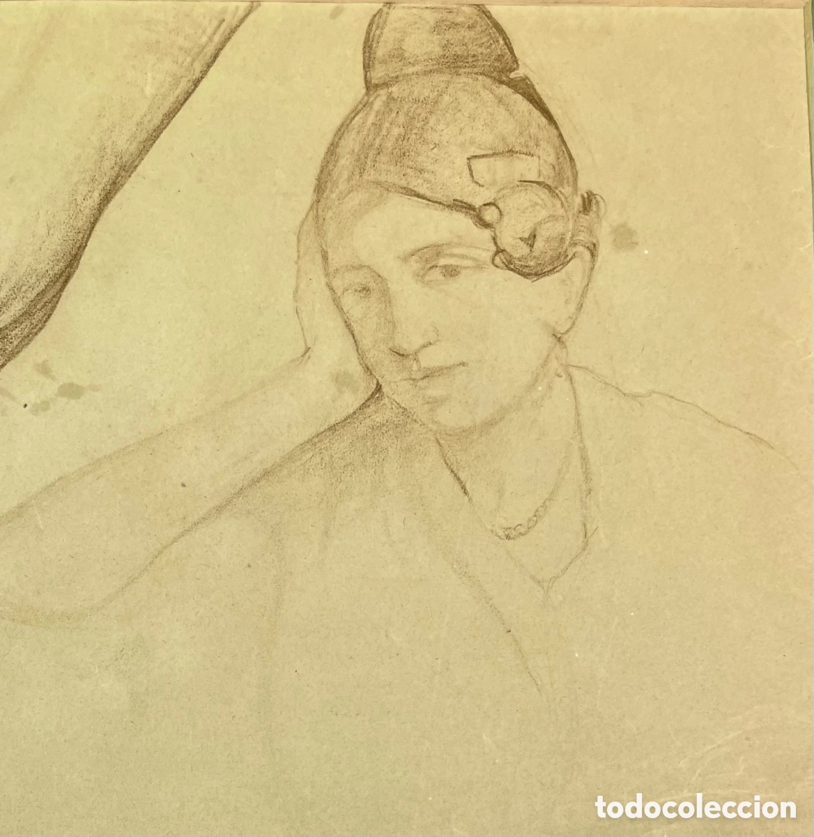 Arte: Dibujo de Mujer Valenciana - Foto 2