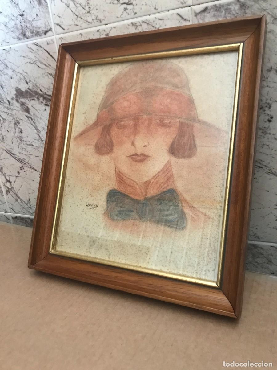 Arte: Cuadro de cara de SE&Ntilde;ORA, antiguo - Foto 1