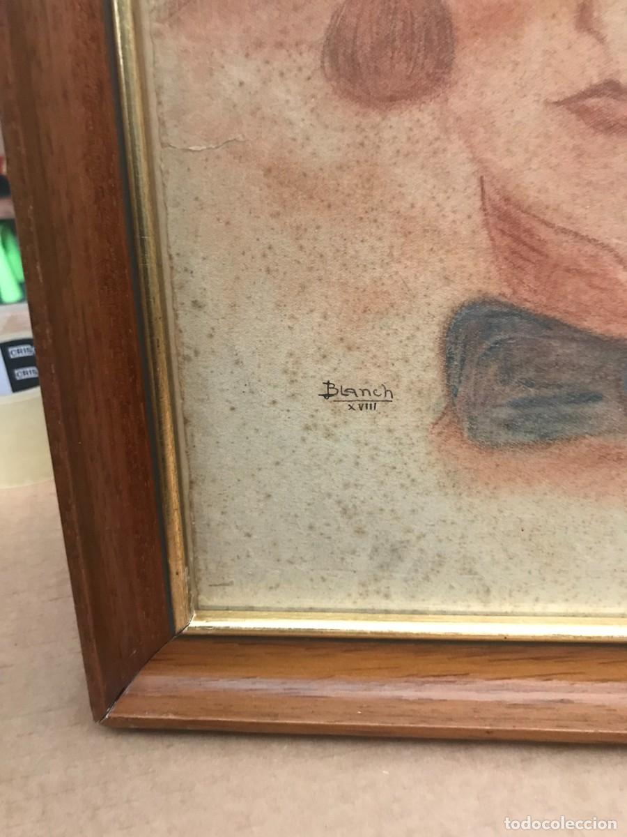 Arte: Cuadro de cara de SE&Ntilde;ORA, antiguo - Foto 4