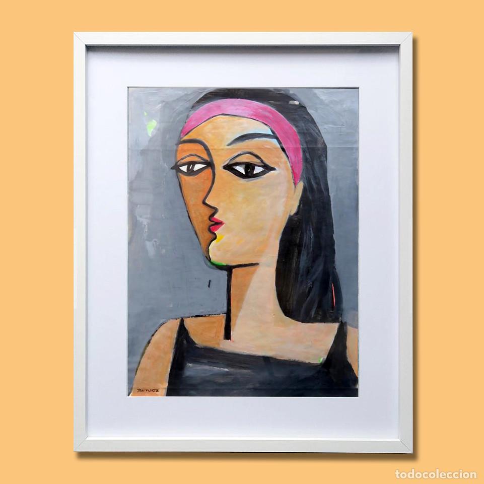 Arte: JAZZ BAR. THE SINGER. VOCAL JAZZ. MUSICA 42 x 52 cms. Obra original firmada