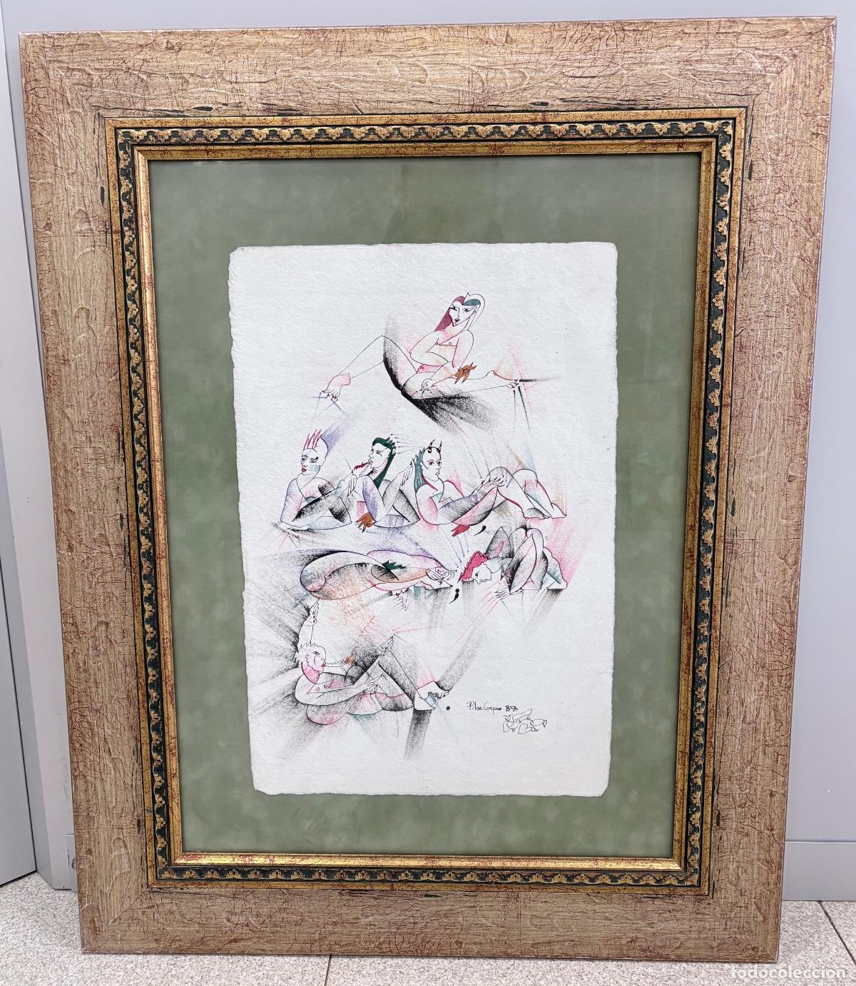 Art: DIBUJO ORIGINAL FIGURAS FEMENINAS FRAGMATADAS. PILAR CARPIO, 1988.