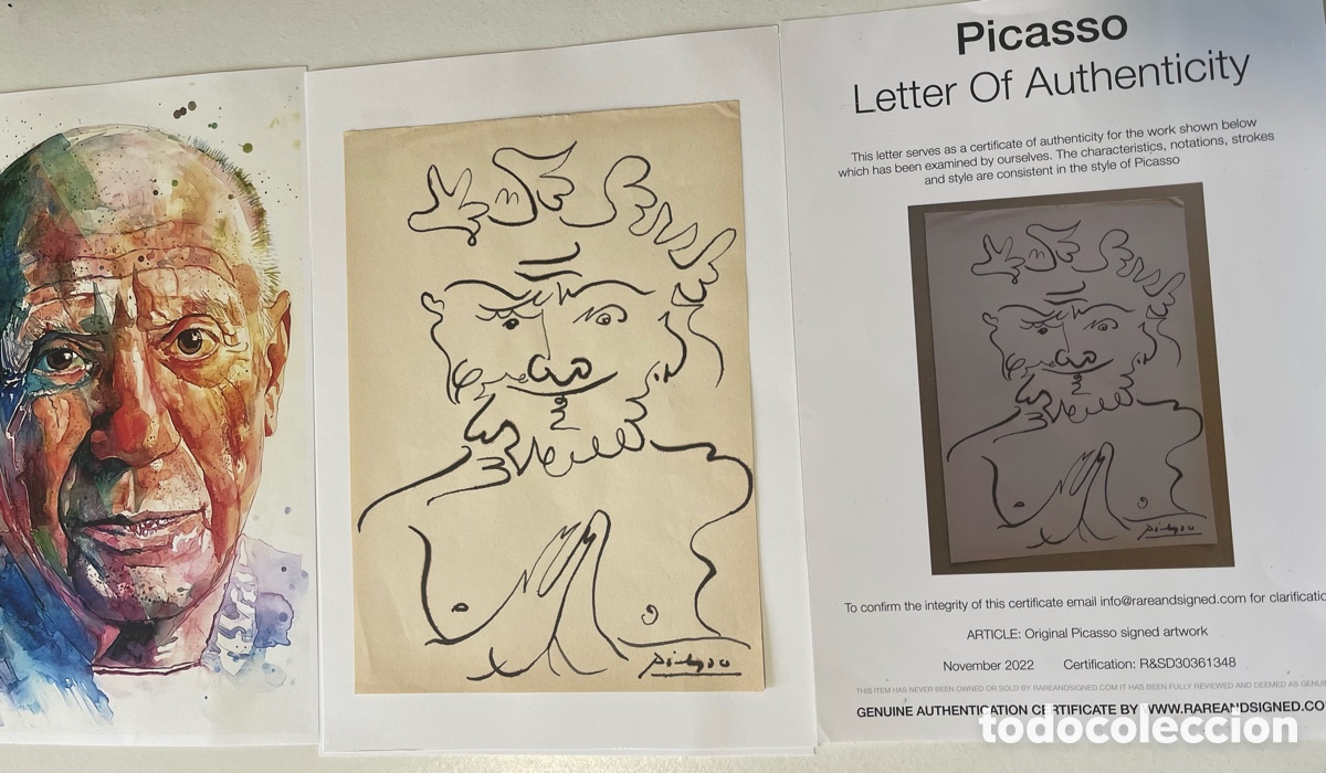 Arte: Picasso, firma certificada. - Foto 2