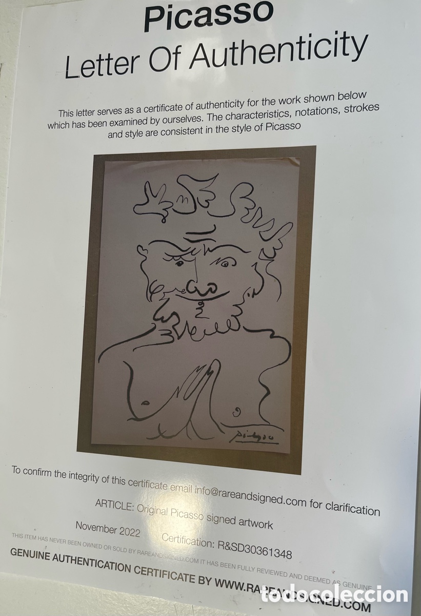 Arte: Picasso, firma certificada. - Foto 6