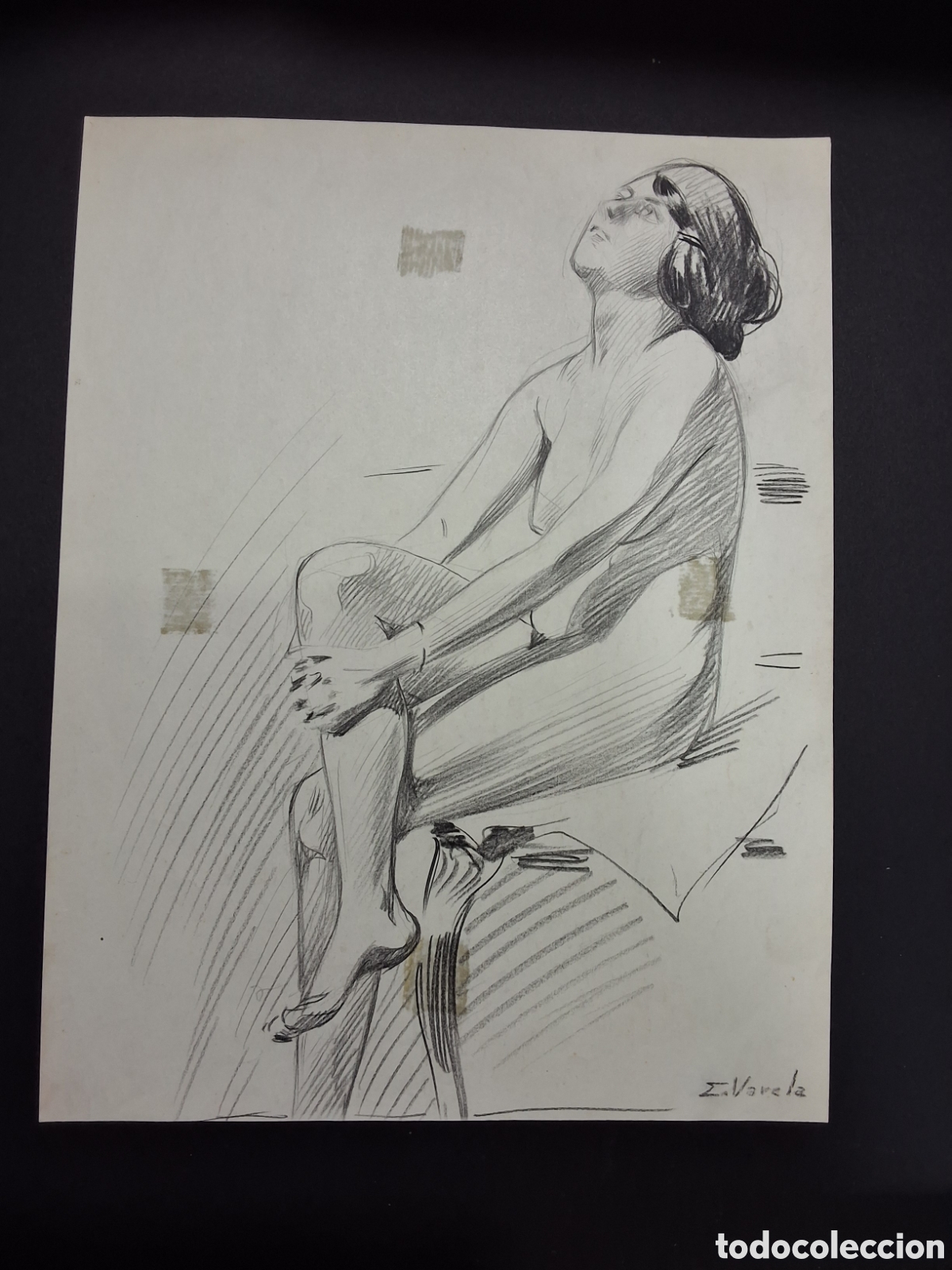 Arte: Eulogio Varela. Dama desnuda. - Foto 1