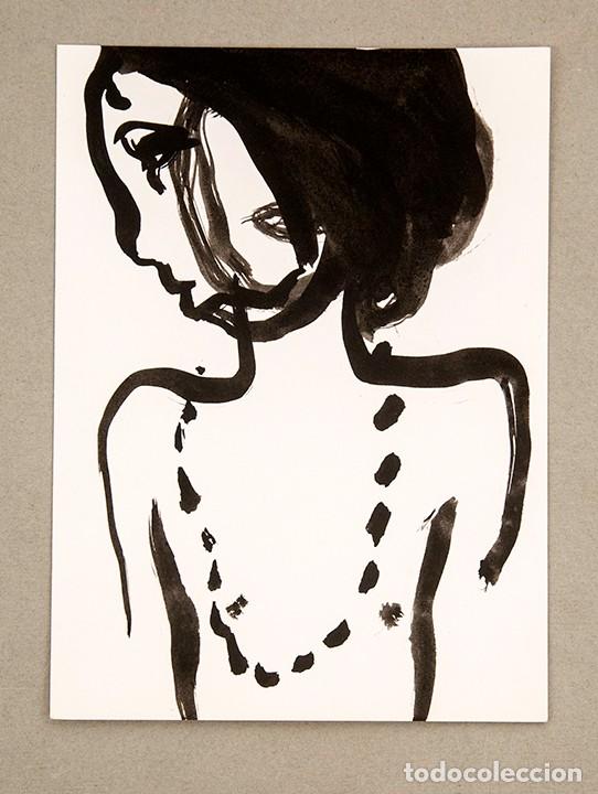 Arte: Mim Junc&agrave; - Tinta sobre papel - C. 1985 - Foto 1