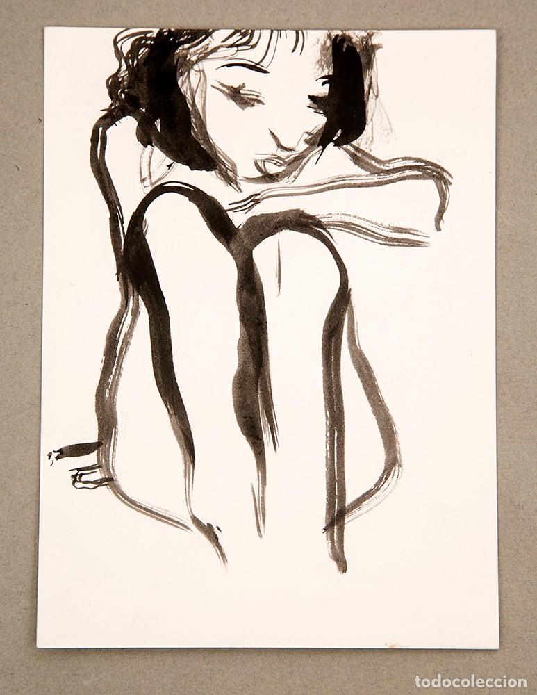 Arte: Mim Junc&agrave; - Tinta sobre papel - C. 1985 - Foto 1