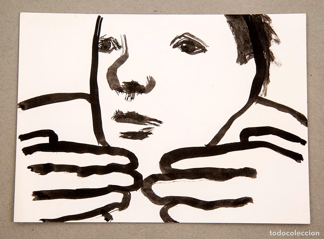 Arte: Mim Junc&agrave; - Tinta sobre papel - C. 1985 - Foto 1