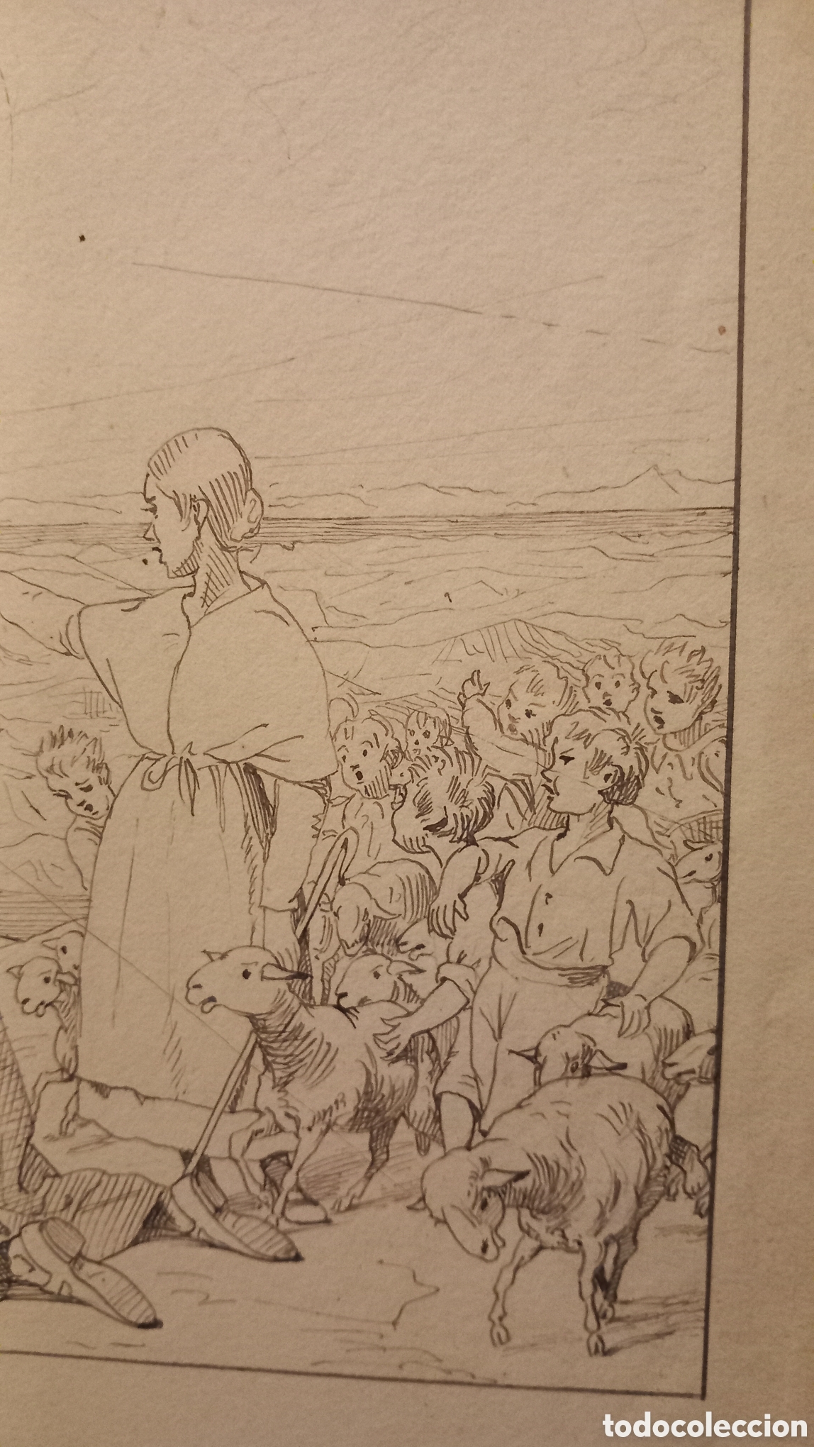 Arte: Antiguo dibujo a pluma - Foto 2