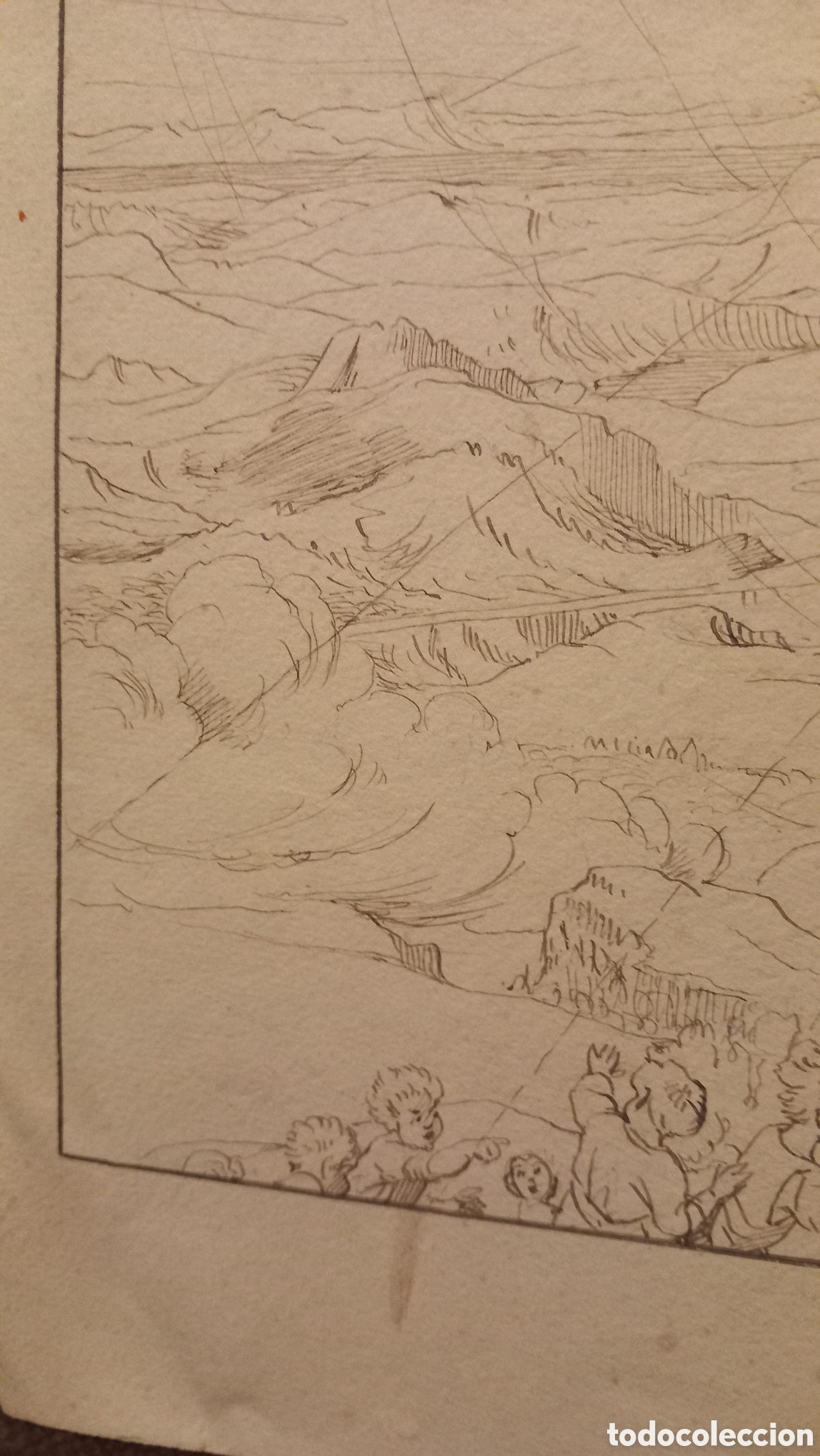 Arte: Antiguo dibujo a pluma - Foto 3