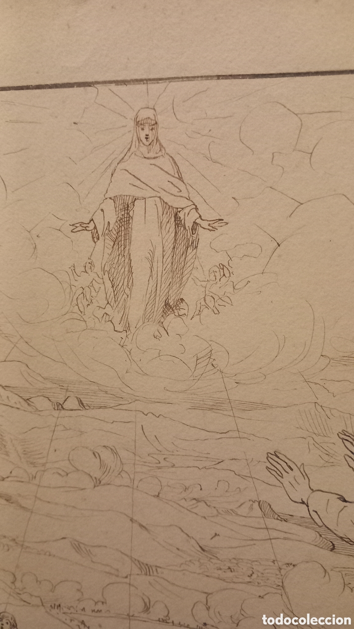 Arte: Antiguo dibujo a pluma - Foto 4