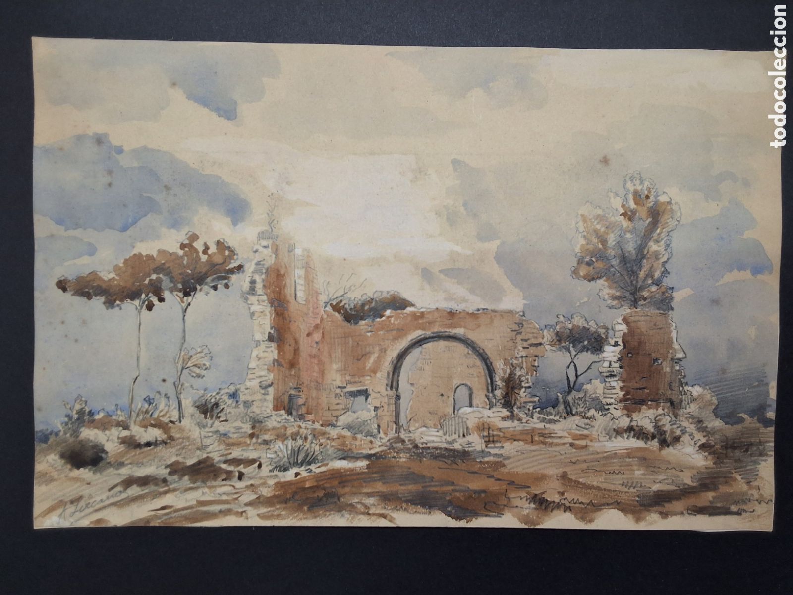 Arte: Angel Lizcano. Ruinas de una ermita.