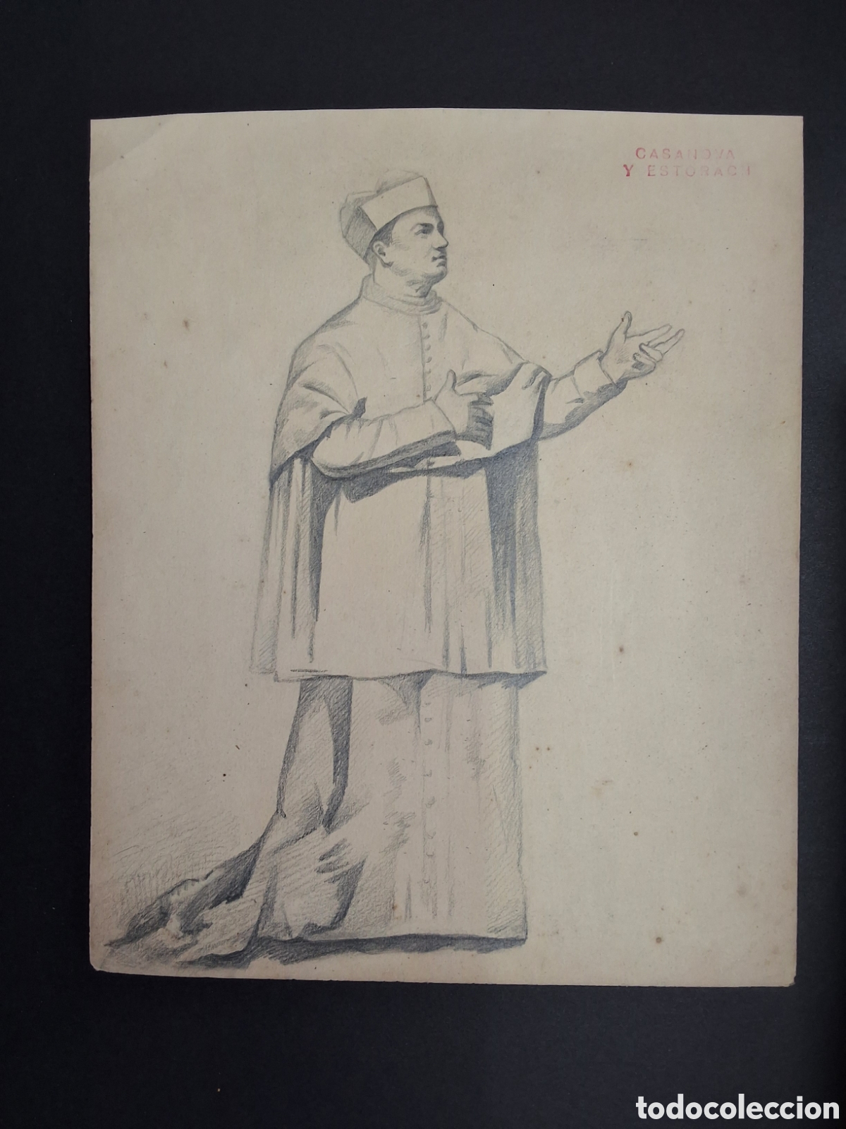 Arte: Antonio Casanova y Estorach. Rezando. - Foto 1