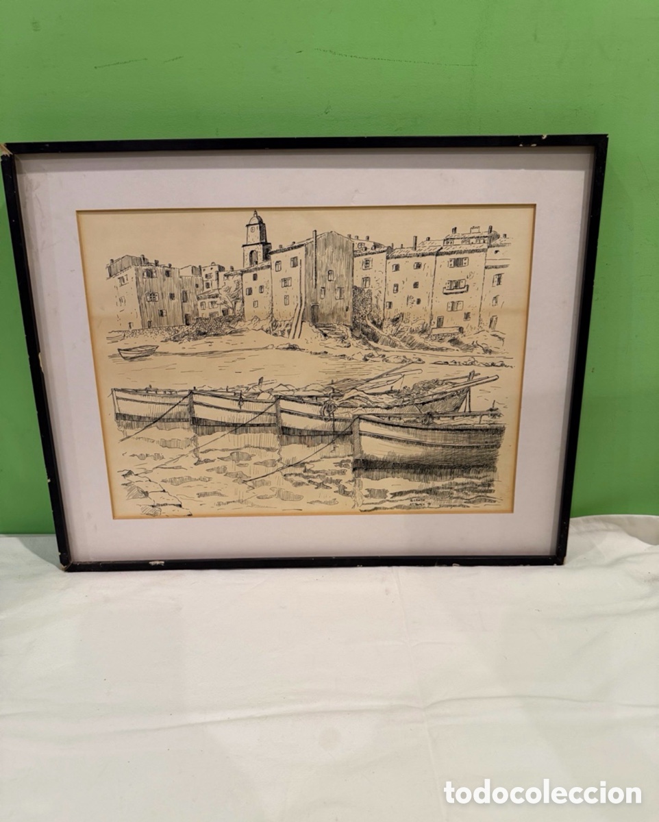 Arte: Dibujo a tinta firmado.