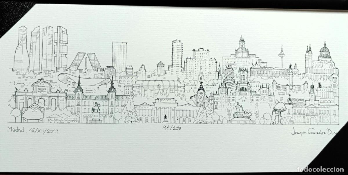 Arte: SKYLINE DE MADRID - DIBUJO DE JOAQUIN GONZALEZ DURAN