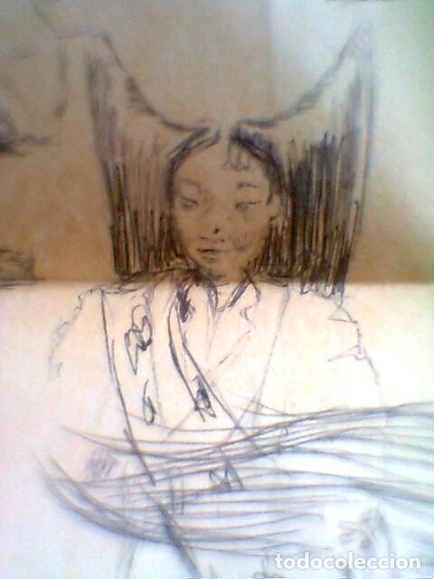 Arte: Las Geishas... 3 Bocetos tinta d... MJ Gus Garc&iacute;a - 1986