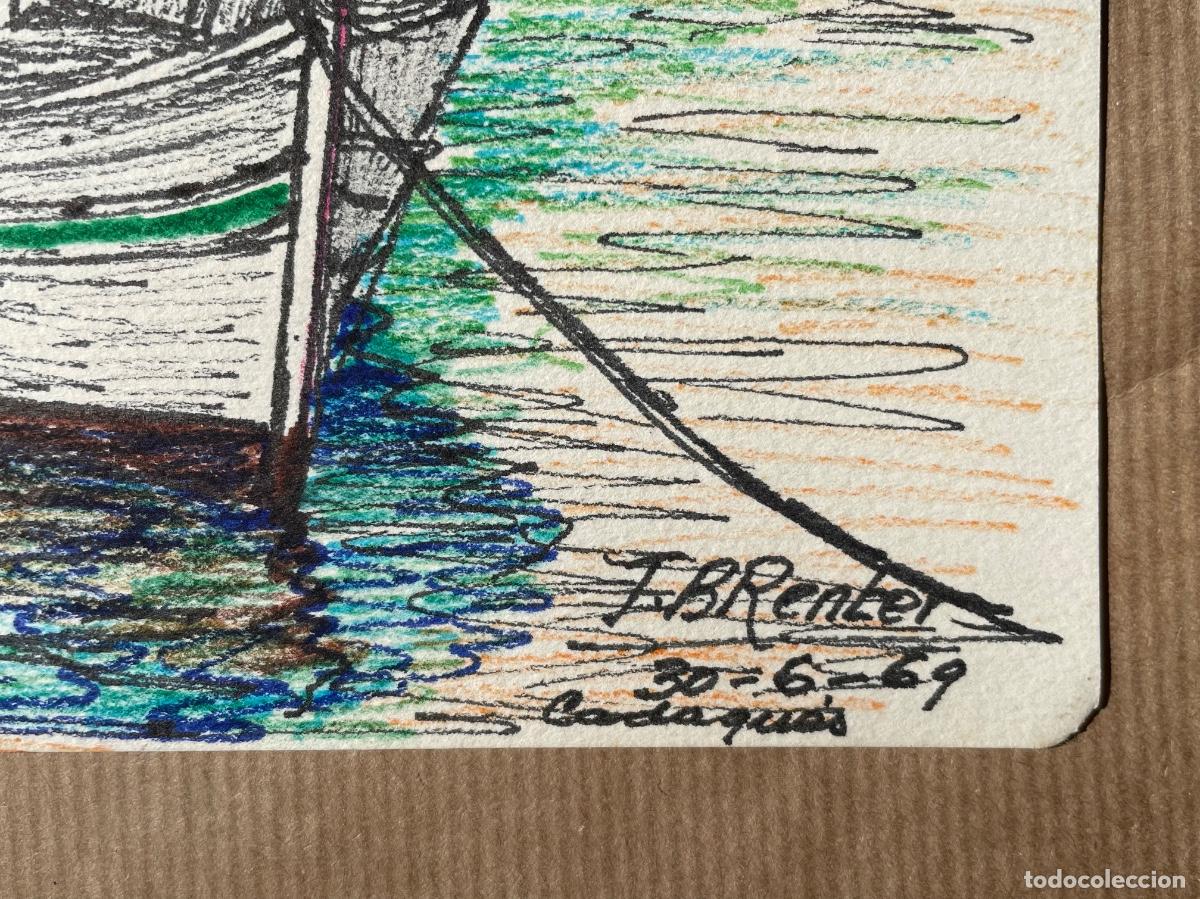 Arte: Barco en Cadaqu&eacute;s --- J.B Renter (1969) - Foto 2