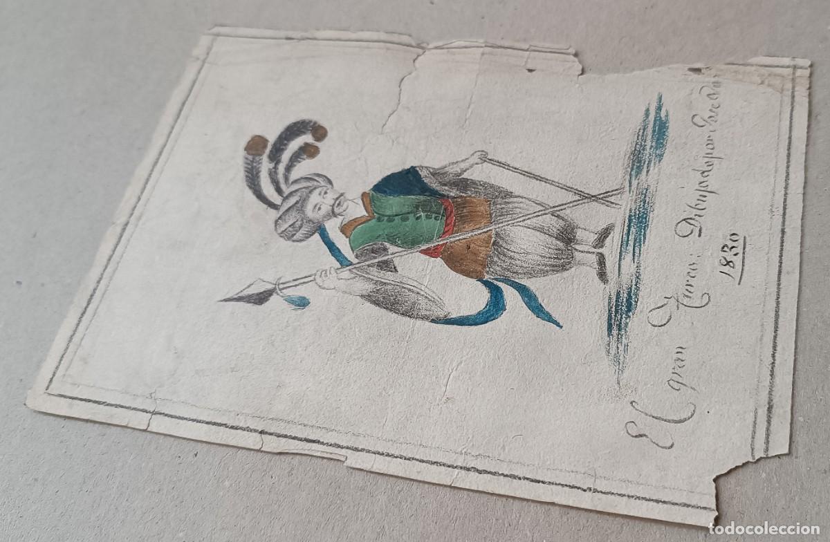 Arte: 1830. DIBUJO DE TURCO. - Foto 2