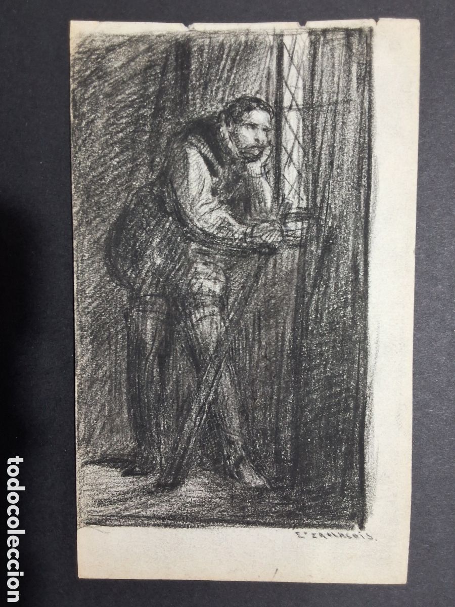 Arte: Eduardo Zamacois. Personaje en la ventana.