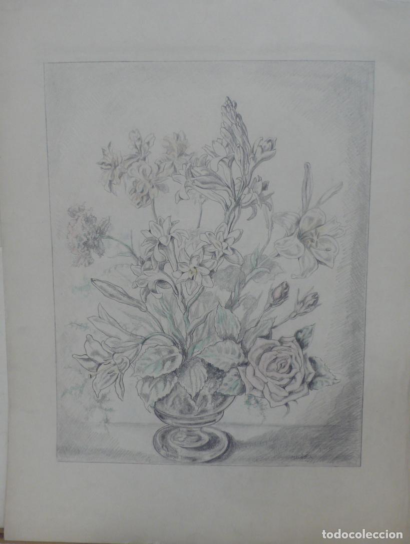 Arte: DIBUJO ORIGINAL A LAPICERO BODEGON - Foto 1