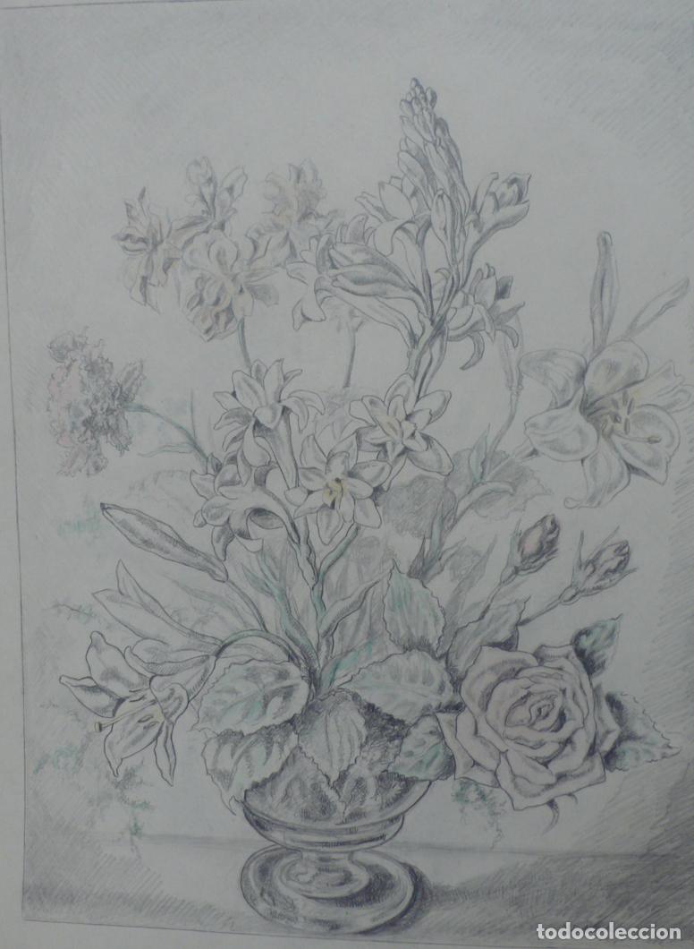 Arte: DIBUJO ORIGINAL A LAPICERO BODEGON - Foto 2