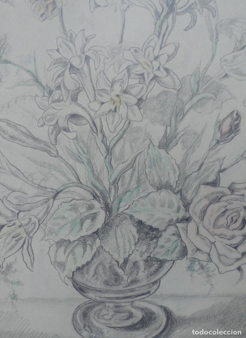 Arte: DIBUJO ORIGINAL A LAPICERO BODEGON - Foto 3