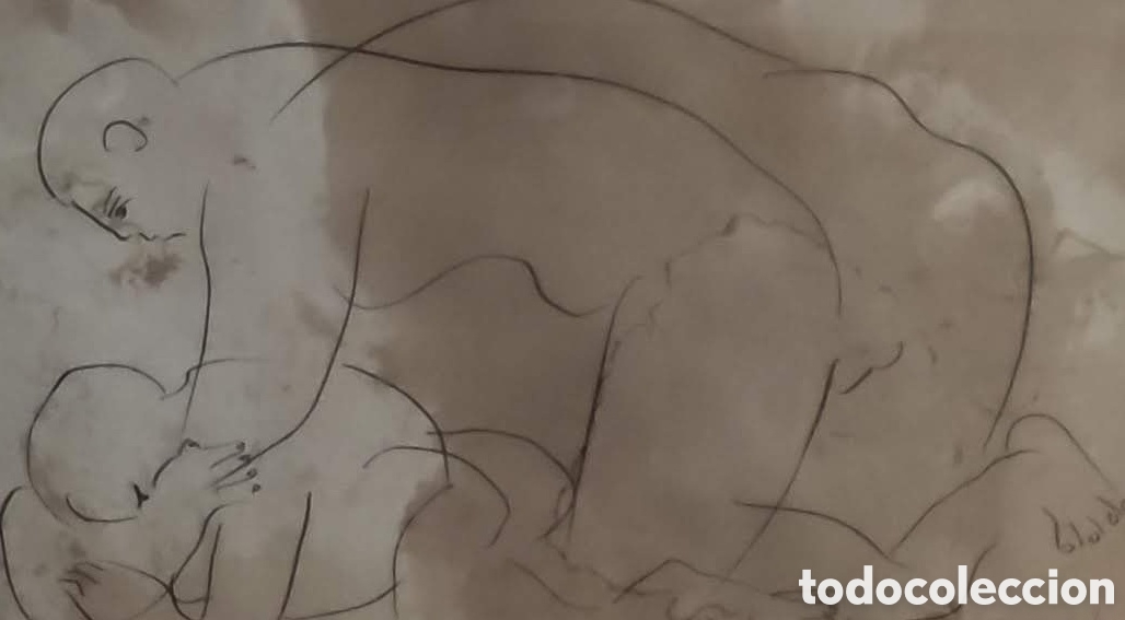 Arte: Joan Benn&agrave;ssar. T&eacute;cnica Mixta. Escena er&oacute;tica. Pollensa. Malloca.