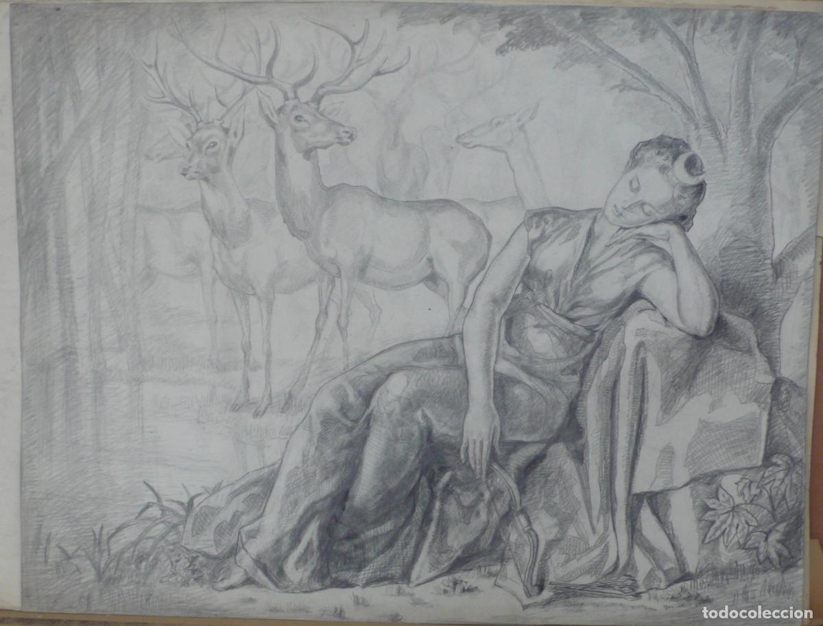 Arte: 2 DIBUJO ORIGINAL A LAPICERO - Foto 1