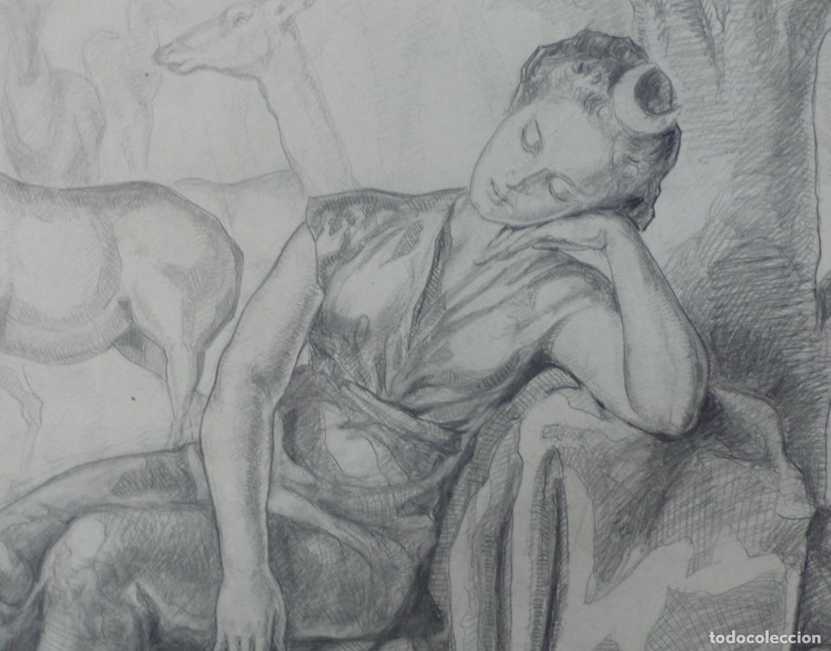 Arte: 2 DIBUJO ORIGINAL A LAPICERO - Foto 2