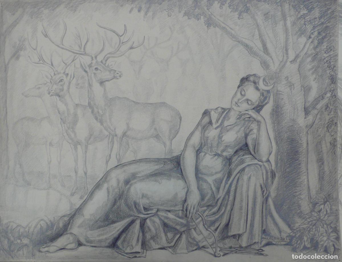 Arte: 2 DIBUJO ORIGINAL A LAPICERO - Foto 4
