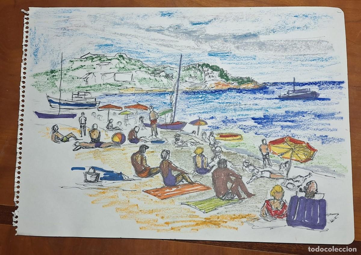 Arte: Sin t&iacute;tulo ---- Dibujo playa (An&oacute;nimo) - Foto 1