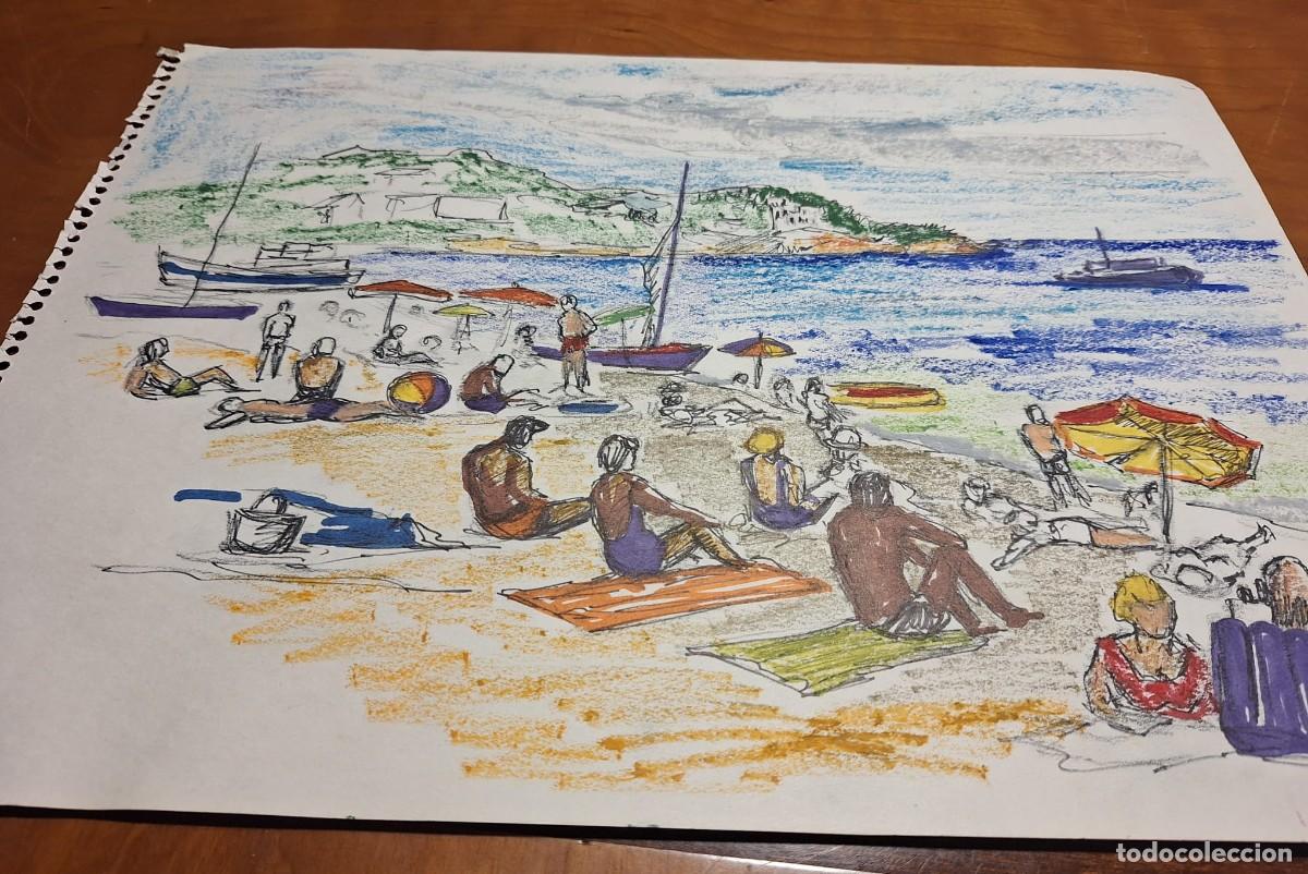 Arte: Sin t&iacute;tulo ---- Dibujo playa (An&oacute;nimo) - Foto 3
