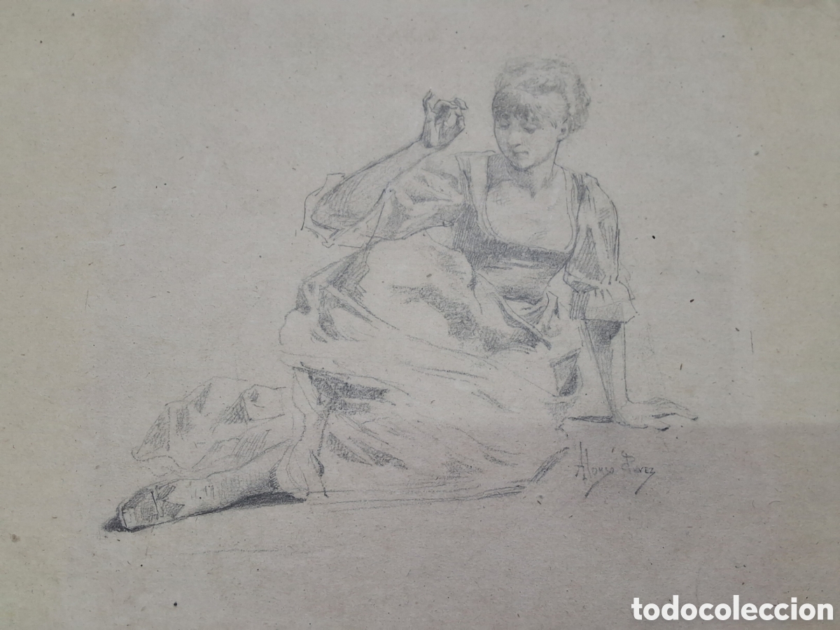 Arte: Mariano Alonso P&eacute;rez. Dama sentada. - Foto 2