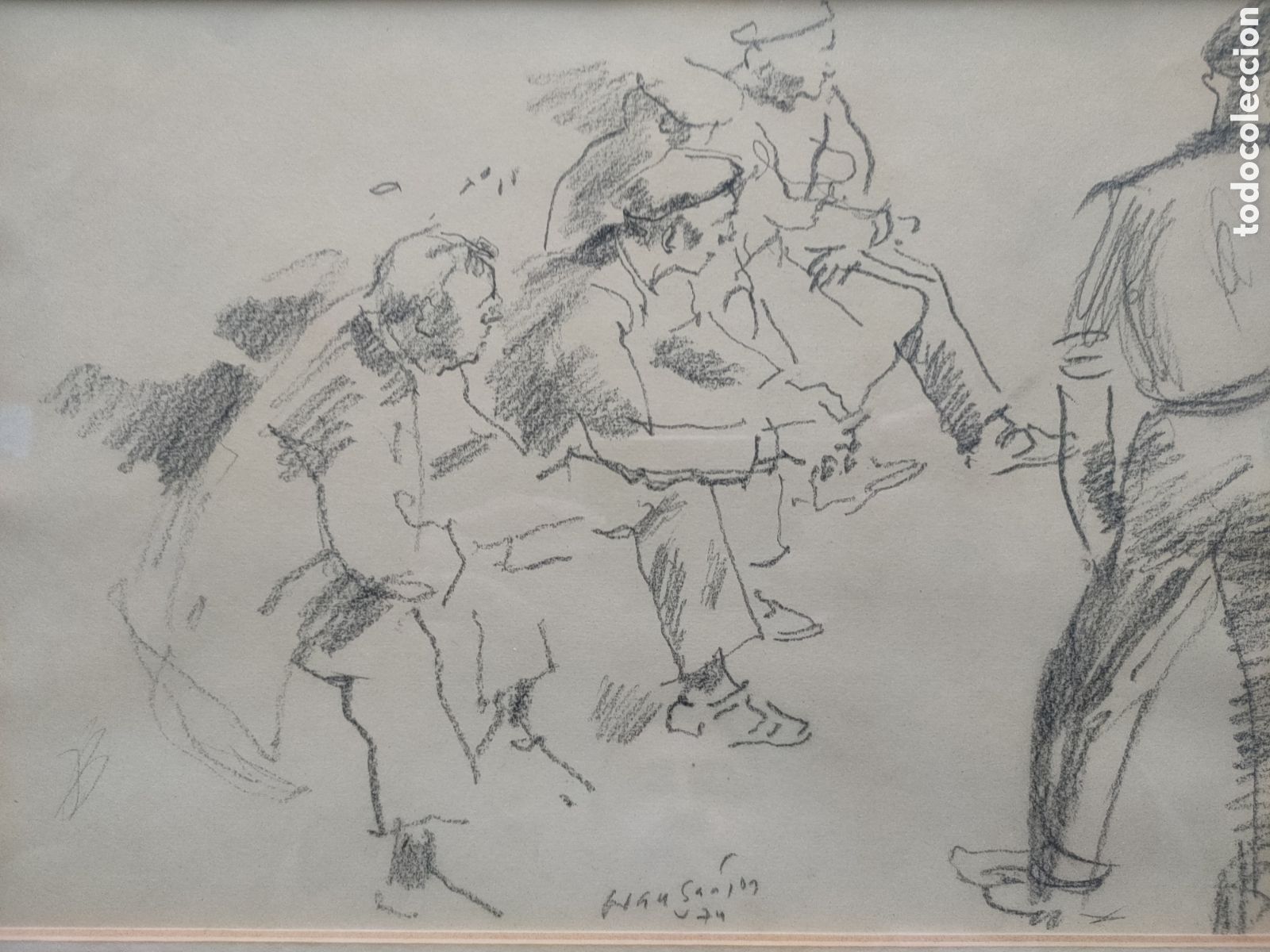 Arte: Juli&aacute;n Grau Santos (Canfranc 1937) dibujo original firmado