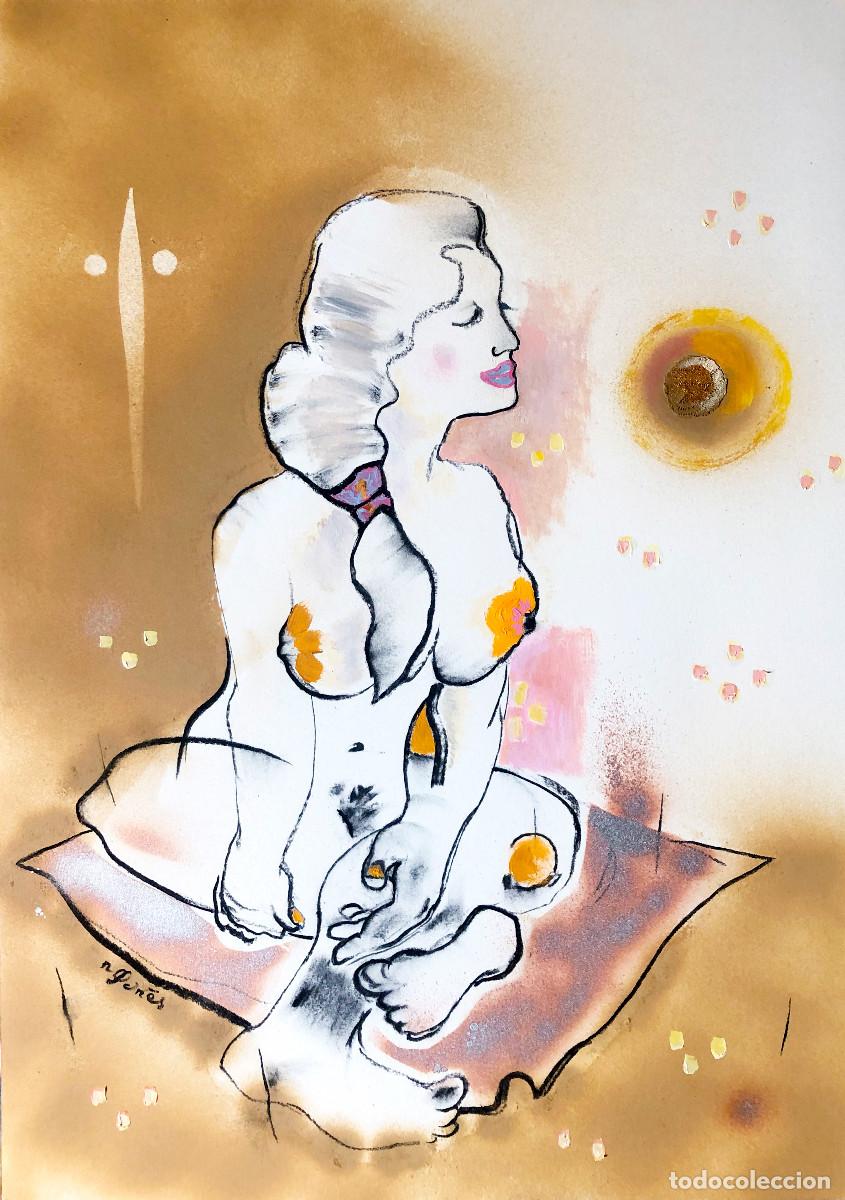 Art: DIBUJO: MUJER TOMANDO EL SOL