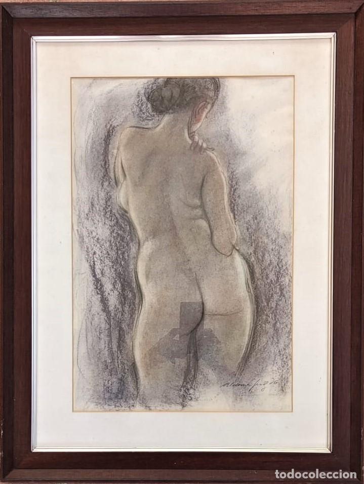 Kunst: Pastel de ARTUR ALDOM&Agrave; PUIG, enmarcado, firmado y fechado 1976
