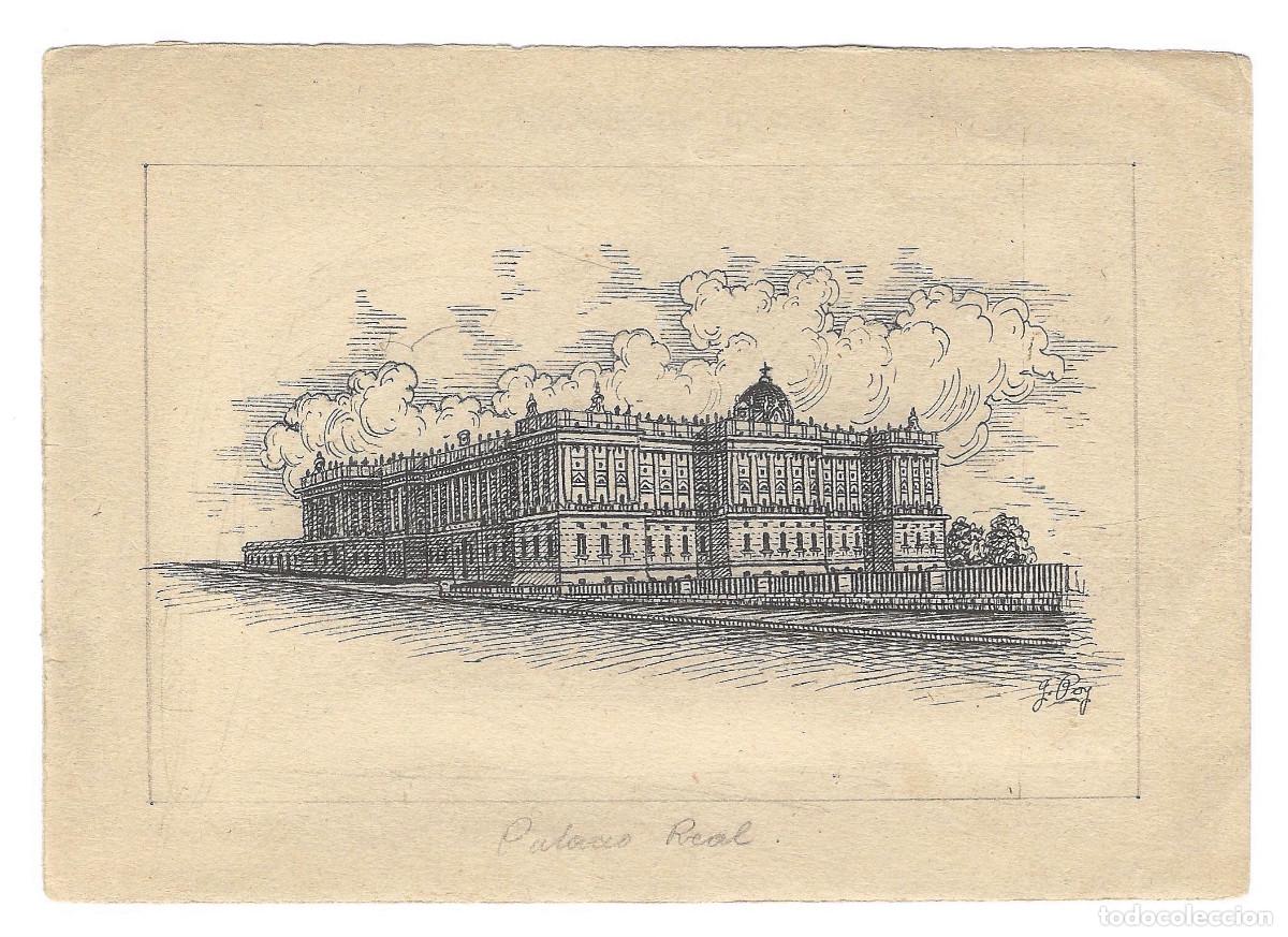 Arte: PALACIO REAL / MADRID / Dibujo original / Tinta y lápiz sobre papel / c.12 x 17 cm 01 A