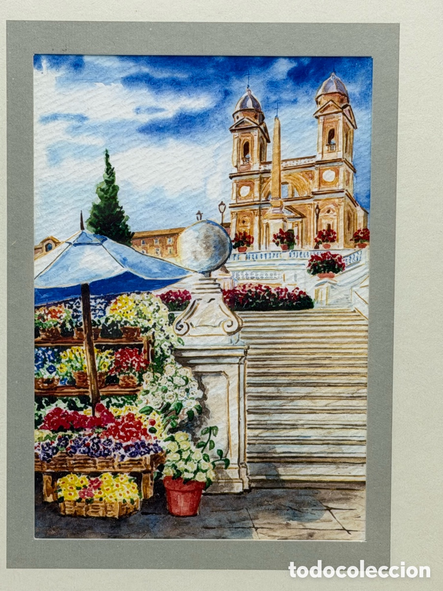 Art: Paisaje Cl&aacute;sico de Italia Pintado y Enmarcado