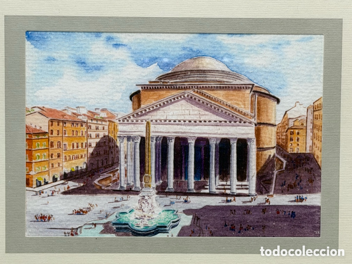 Art: Pintura de Paisaje Cl&aacute;sico de Italia Enmarcado