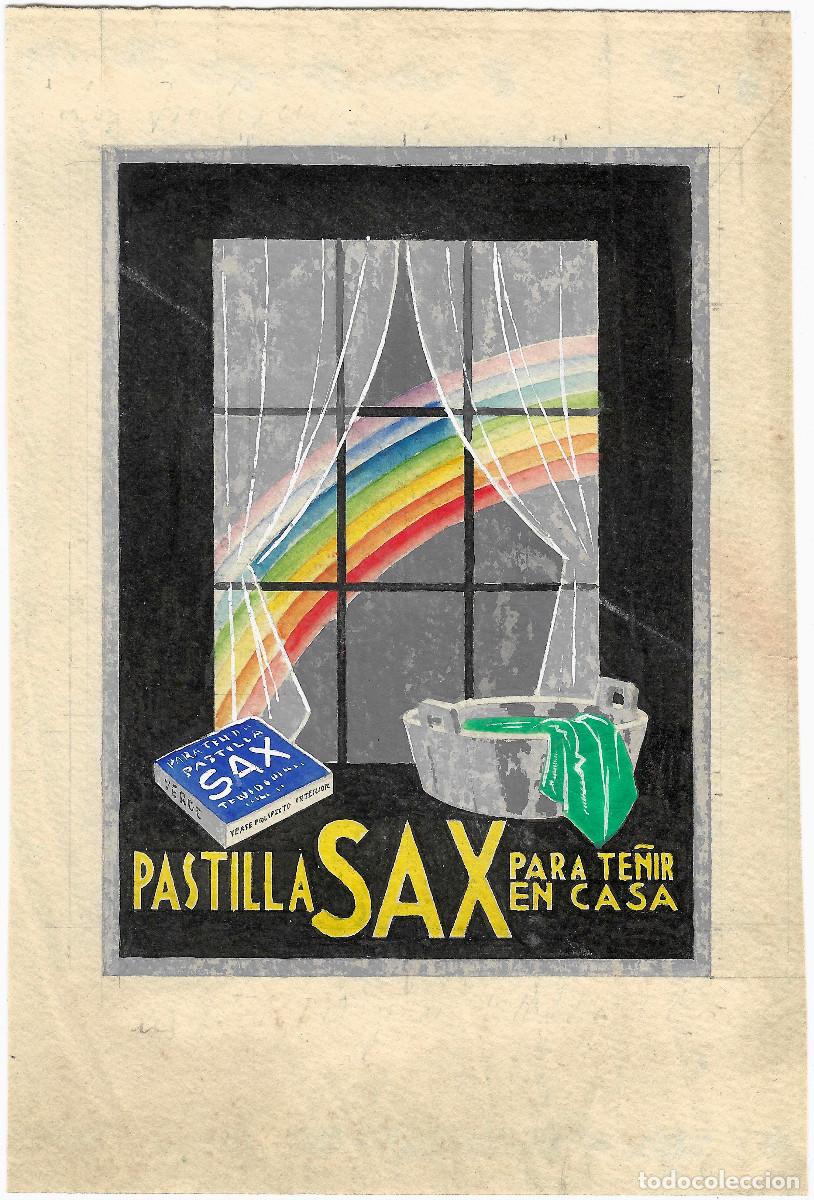 Kunst: PASTILLA SAX PARA TEÑIR EN CASA Acuarela, Gouache, Tinta & Lápiz 16,5 x 11 cm