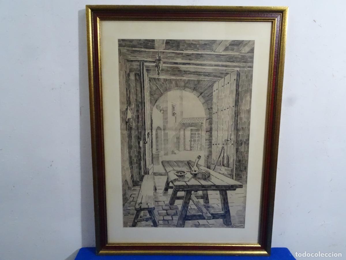 Arte: DIBUJO TINTA PERE MARRA DATSIRA (CASTELLAR DEL VALLES 1920-1973). INTERIOR.