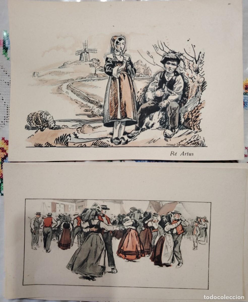 Arte: 2 VIEJOS DIBUJOS LITOGRAFIADOS FRANCESES 1900/1920