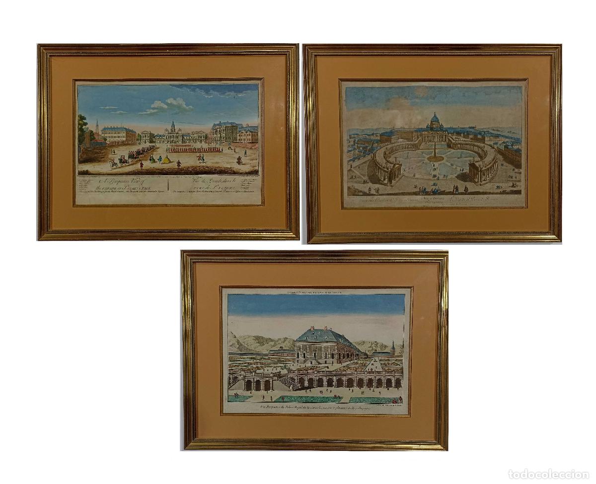 Arte: LOTE DE TRES GRABADOS