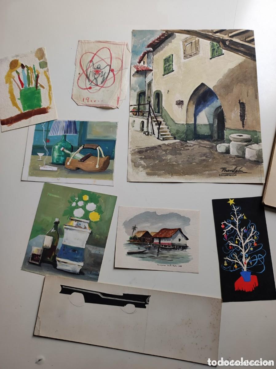 Arte: Lote Manuel Monleon Burgos cartelista, dibujos originales, fotografias, cartas, documentos, etc