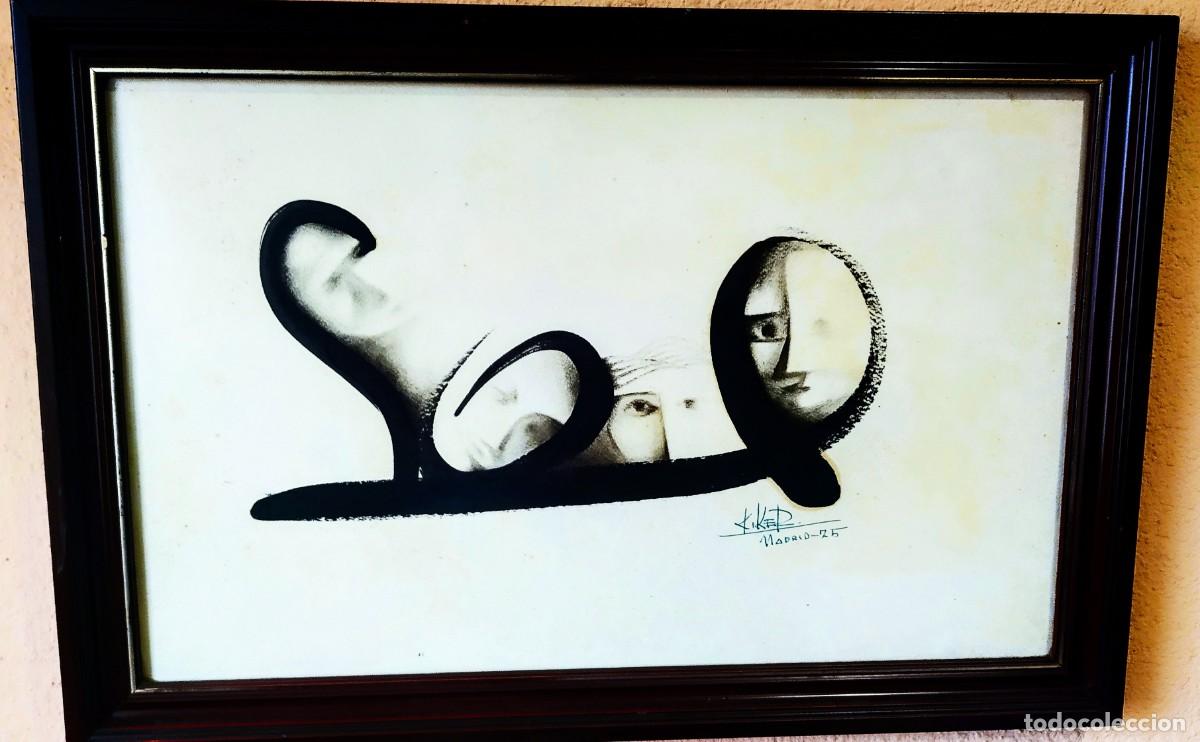 Kunst: KIKER. Pintor Asturiano. &rdquo;Cabezas&rdquo; Dibujo a tinta china