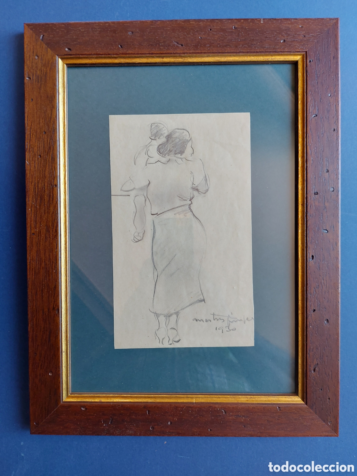 Arte: CARLES MESTRES GIMPERA &rdquo;APUNTE DEL NATURAL DE LA MADRE CON EL HIJO&rdquo; 1930