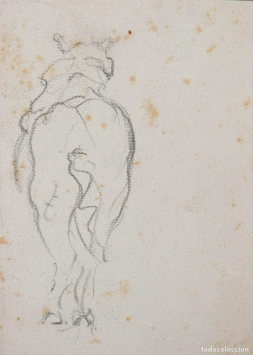 Arte: DIBUJO AL CARBONCILLO ESTUDIO DE CABALLO PRIMERA MITAD SIGLO XX
