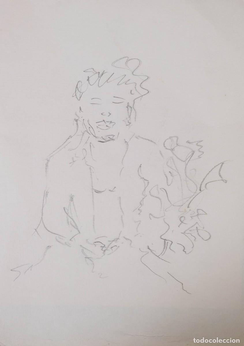 Arte: DIBUJO A L&Aacute;PIZ FIGURA PRIMERA MITAD SIGLO XX