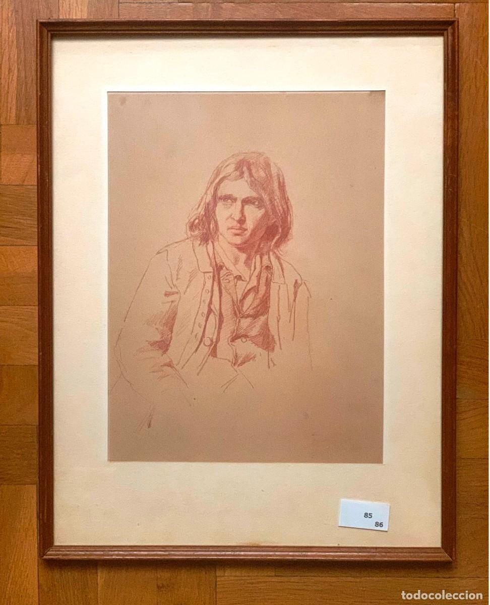Arte: Paula Freiin Von Wachter (1860 - 1944). Dibujo sanguina. Frirmado