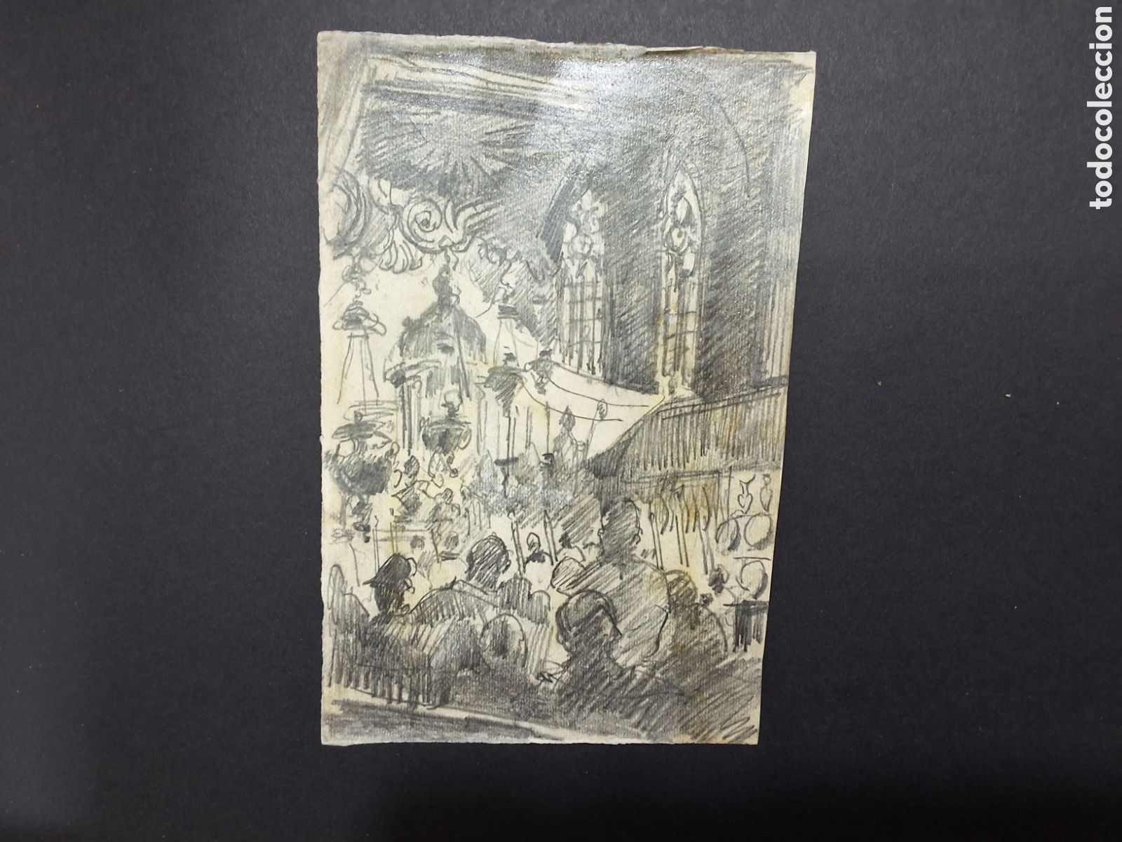 Arte: Alejandro Ferrant. Interior de una iglesia.